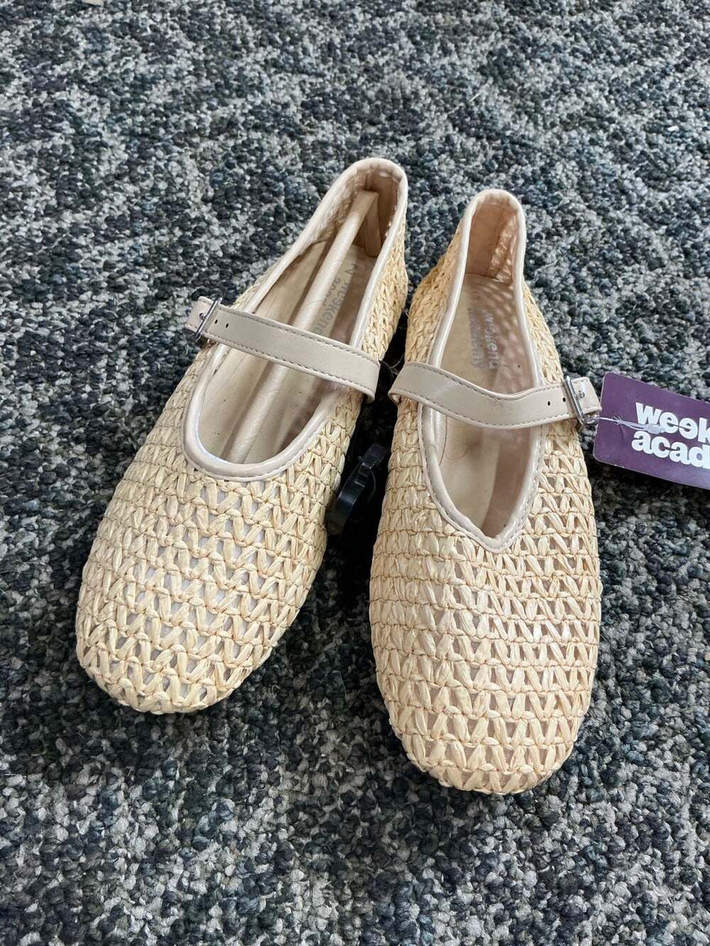 Weekend Academy Girls Woven Mary Jane Ballet Flats